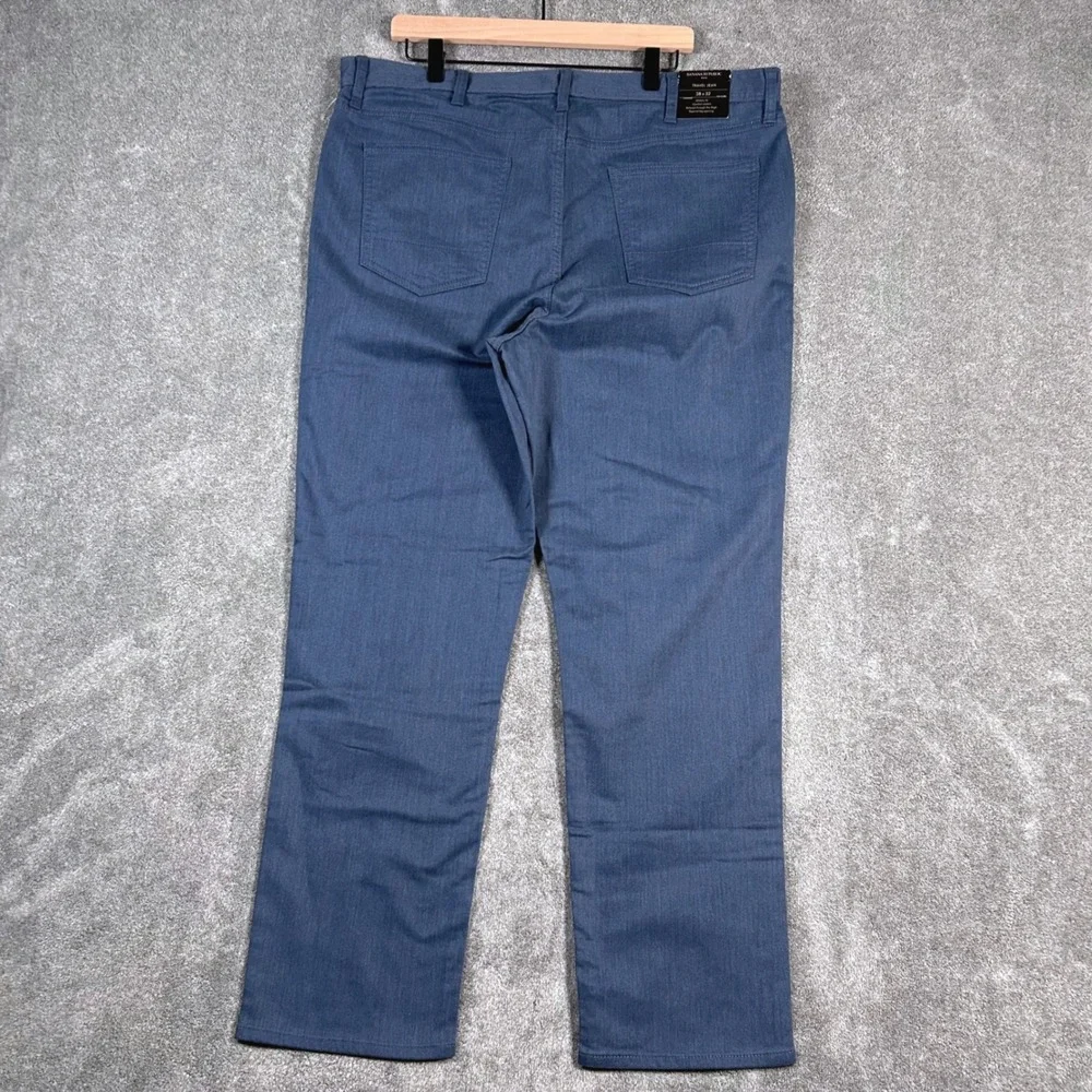 Banana Republic Travel Jean Mens 38x32 Blue Athletic Fit Tapered Leg Stretch NWT